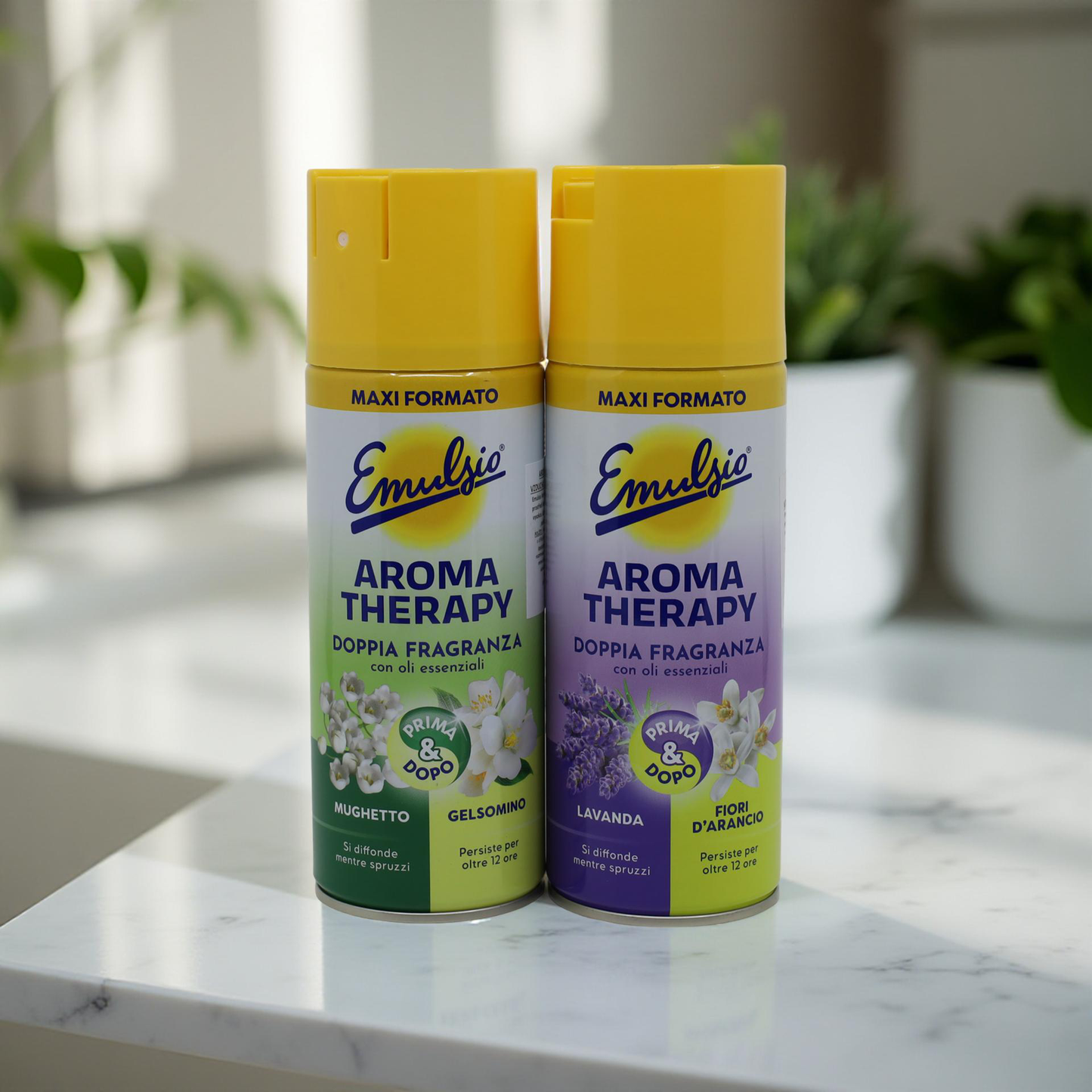 Emulsio Aromatherapy Lavanda & Fiori d’Arancio 350 ml – eko osvěžovač vzduchu s dvojitou vůní levandule a pomerančových květů, ideální pro domácnost se zvířaty