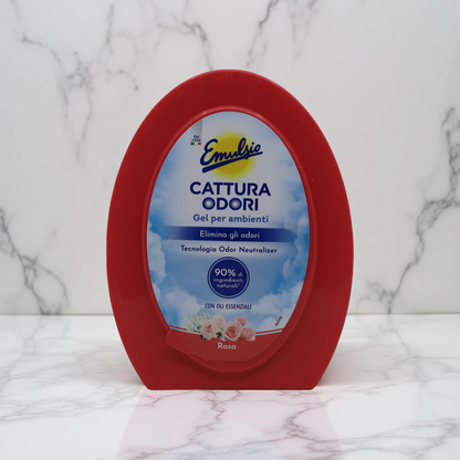 Emulsio Cattura Odori Lavanda 150 g – eko gel-osvěžovač vzduchu a pohlcovač pachů s vůní levandule, vhodný pro domácnosti se zvířaty