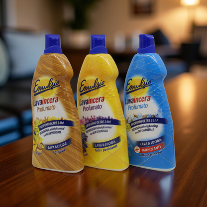 Emulsio Lavaincera Profumato Lavanda 875 ml – čisticí a ochranný přípravek na všechny druhy podlah s vůní levandule, ideální pro domácnosti se zvířaty