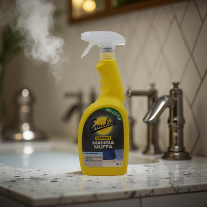 Emulsio Expert Mangia Muffa 600 ml – účinný čisticí sprej na plísně a bělení spár, šetrná volba pro domácnosti se zvířaty při správném použití