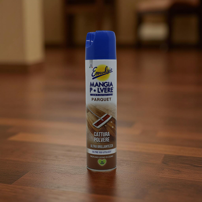 Emulsio Mangia Polvere Parquet 4 in 1 – BIO čisticí sprej na dřevěné podlahy a parkety (300 ml)