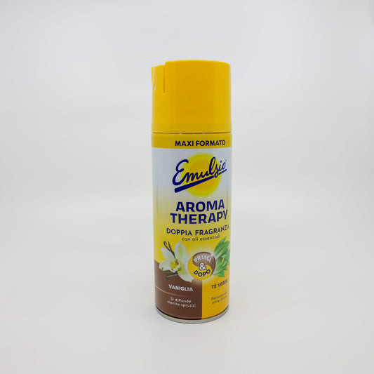 Emulsio Aromatherapy Vaniglia & Tè Verde 350 ml – eko aromaterapeutický osvěžovač vzduchu s dvojitou vůní vanilky a zeleného čaje, ideální pro domácnosti se zvířaty